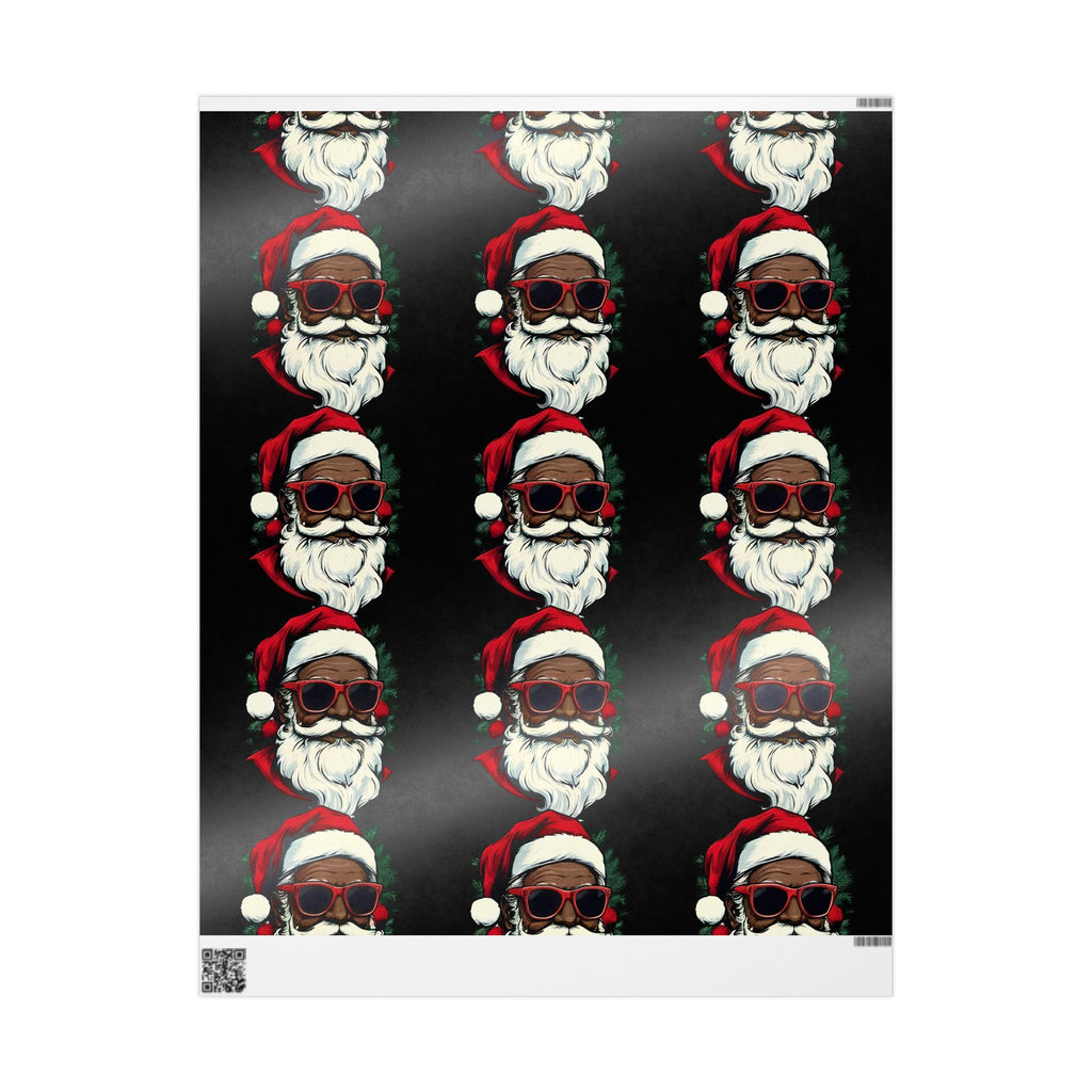 Red Hat Santa Wrapping Paper – Unique Christmas Gift Wrap with Urban Holiday Style.