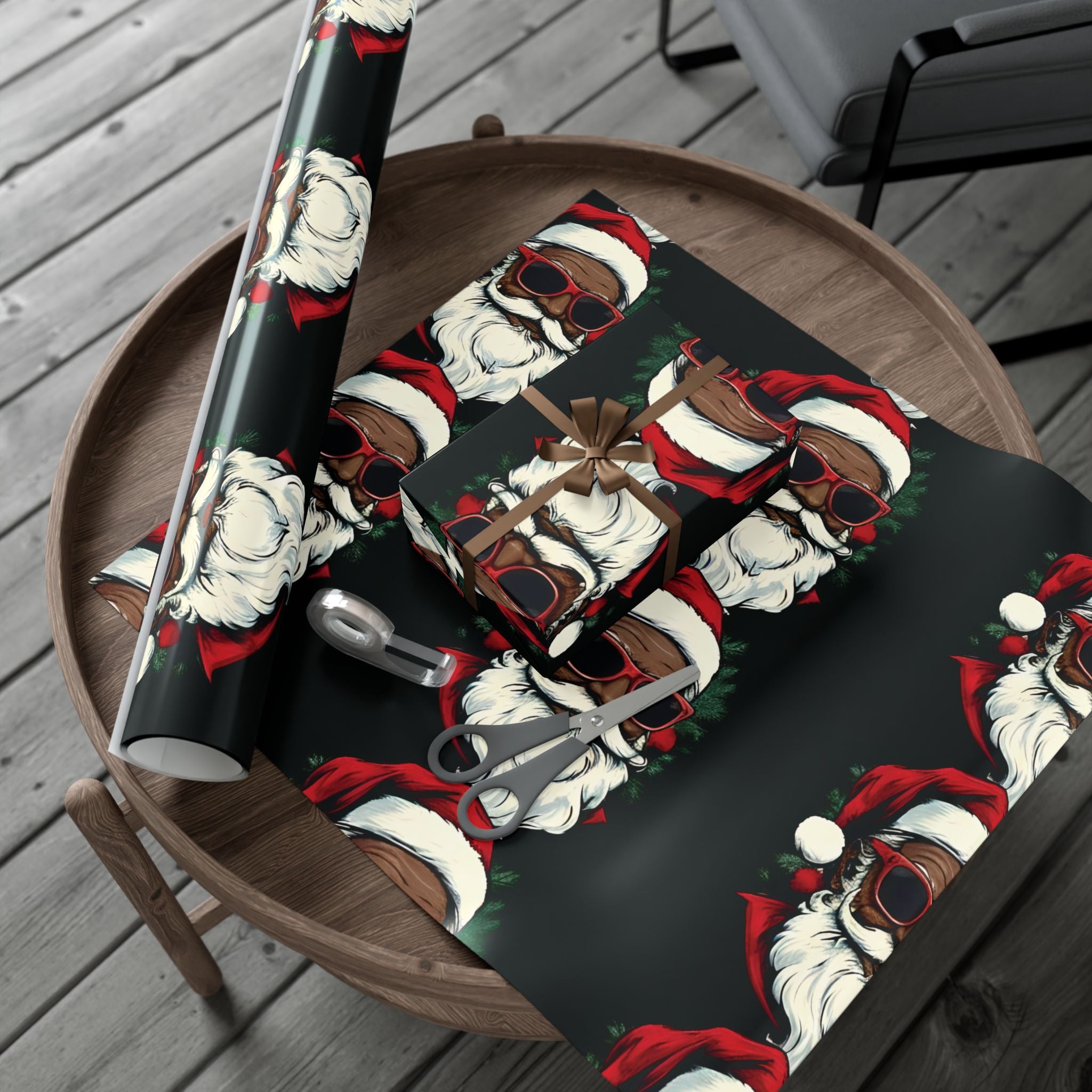 Red Hat Santa Luxury Gift Wrap