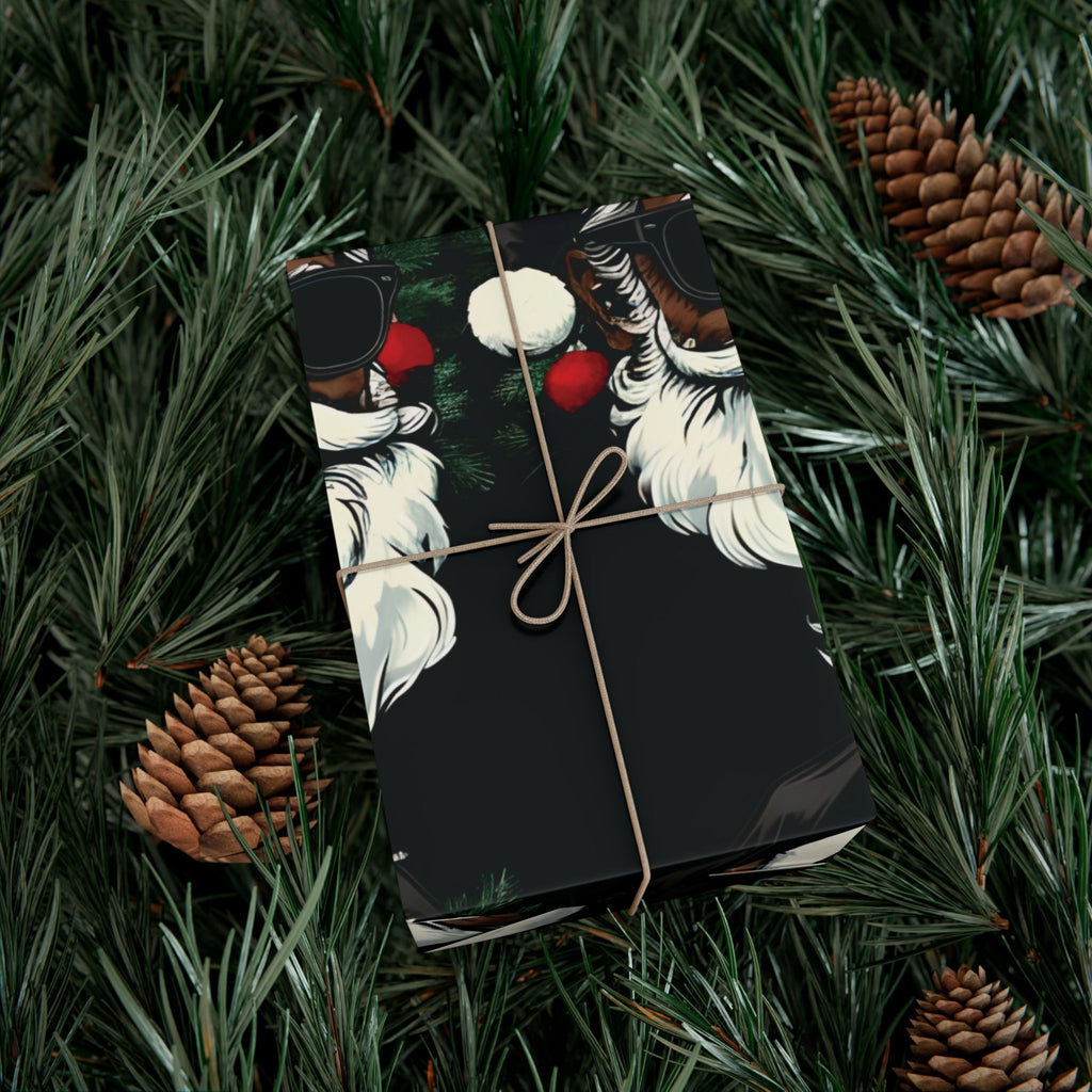 Black Hat Santa Luxury Gift Wrap