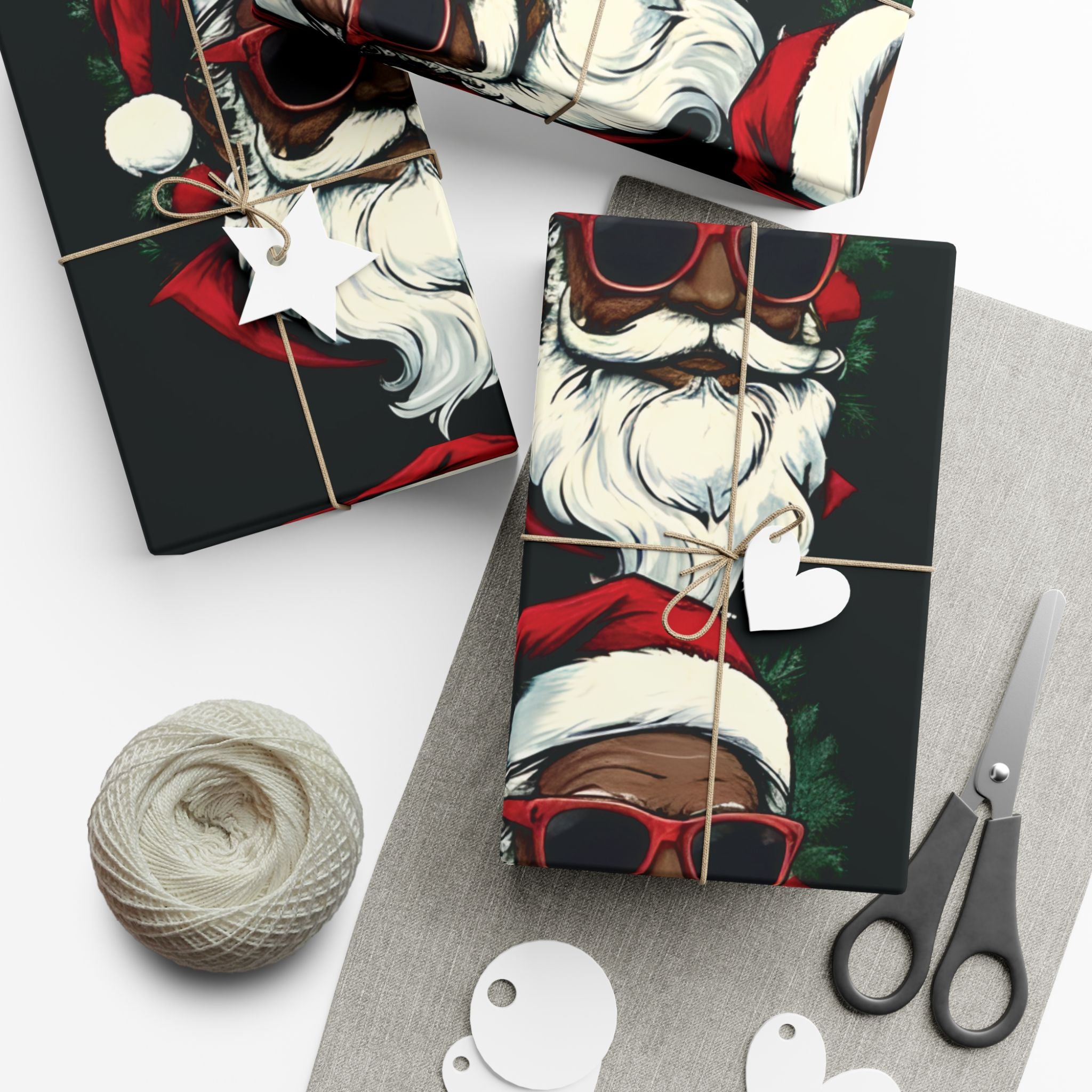 Red Hat Santa Luxury Gift Wrap