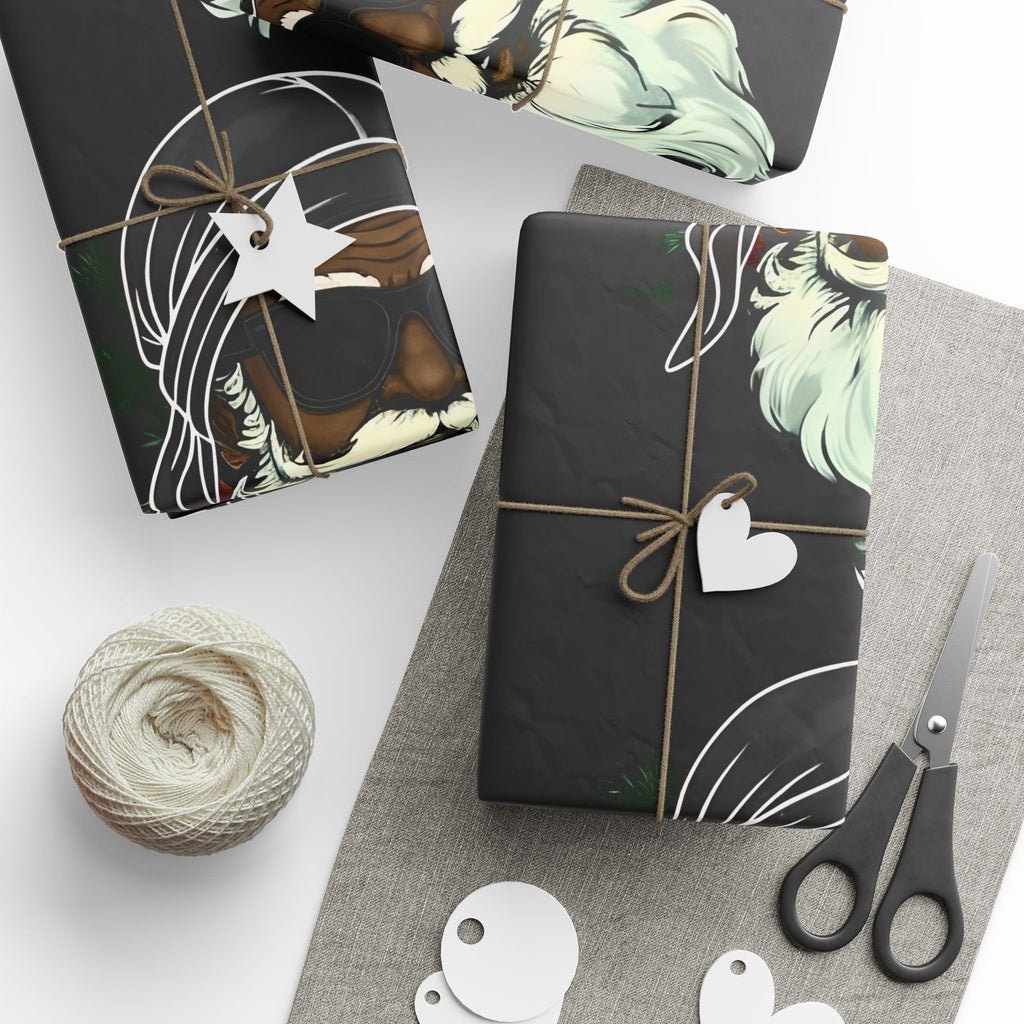 Durag Santa Wrapping Paper – Unique Christmas Gift Wrap with Urban Holiday Style