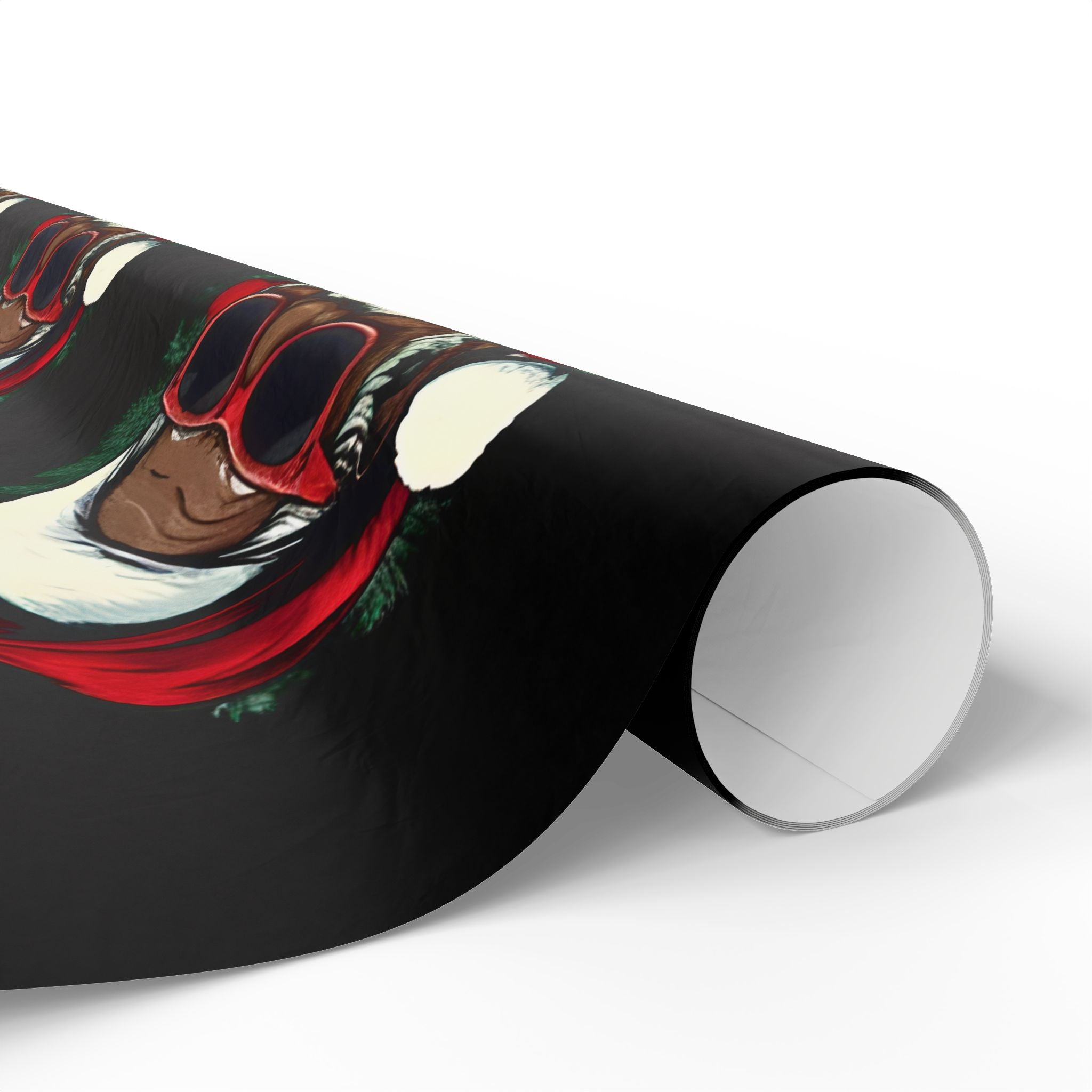 Red Hat Santa Wrapping Paper – Unique Christmas Gift Wrap with Urban Holiday Style.
