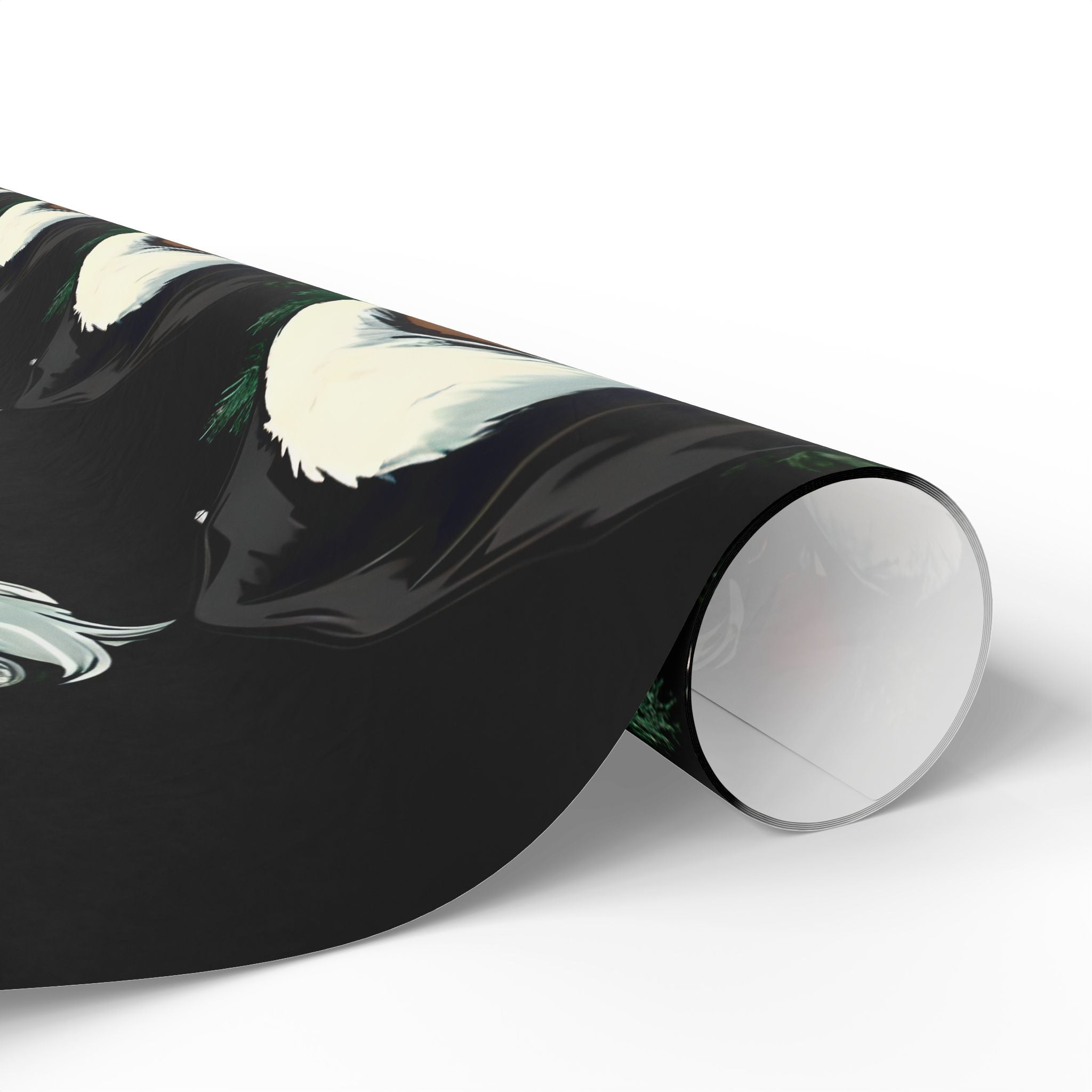 Black Hat Santa Wrapping Paper – Christmas Gift Wrap with Stylish Holiday Design