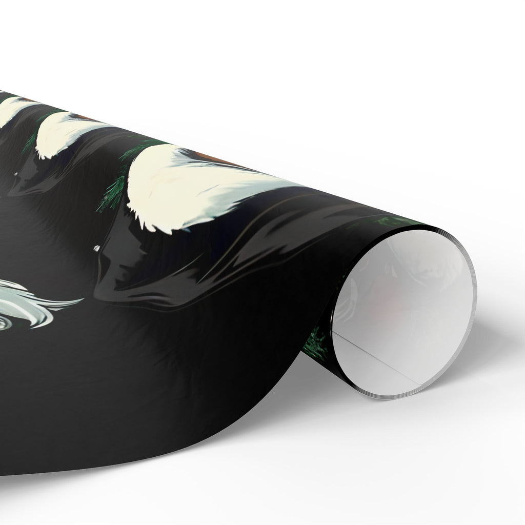 Black Hat Santa Wrapping Paper – Christmas Gift Wrap with Stylish Holiday Design