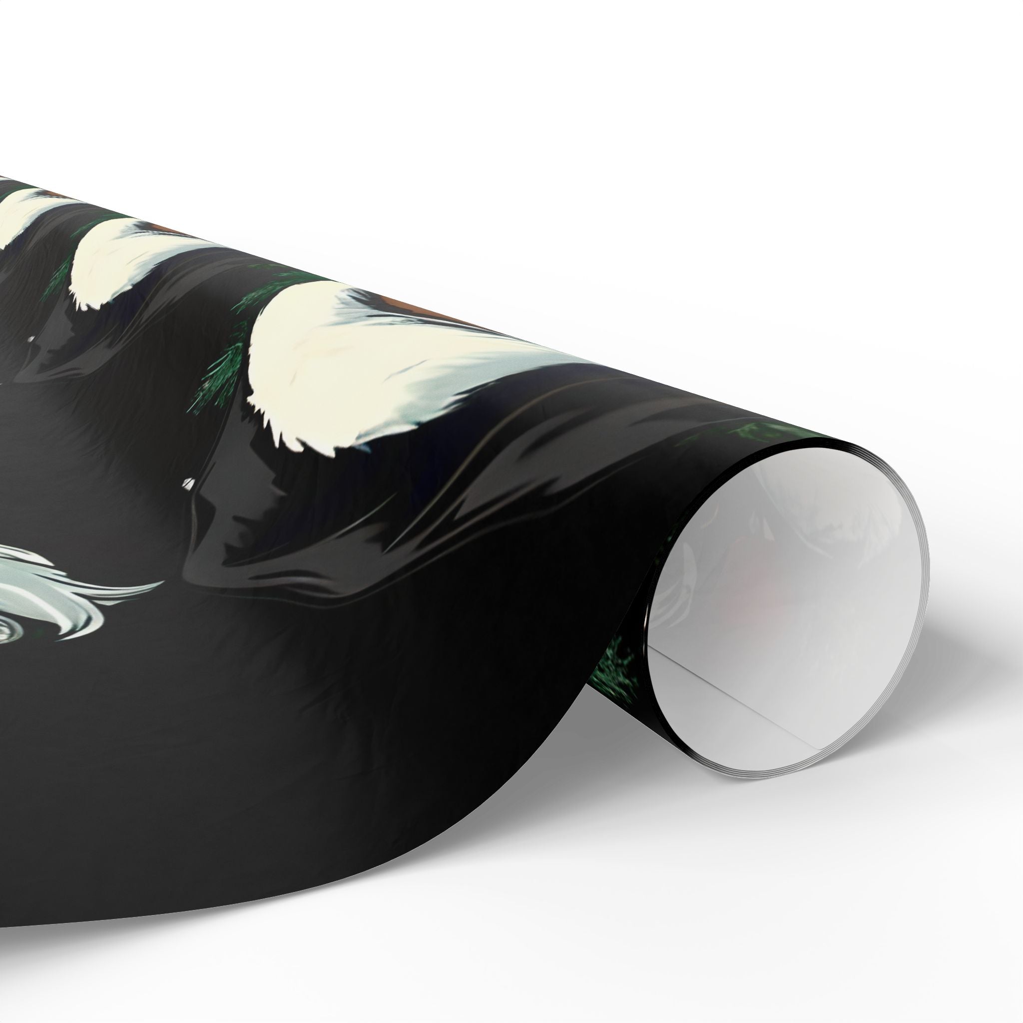 Black Hat Santa Wrapping Paper – Christmas Gift Wrap with Stylish Holiday Design