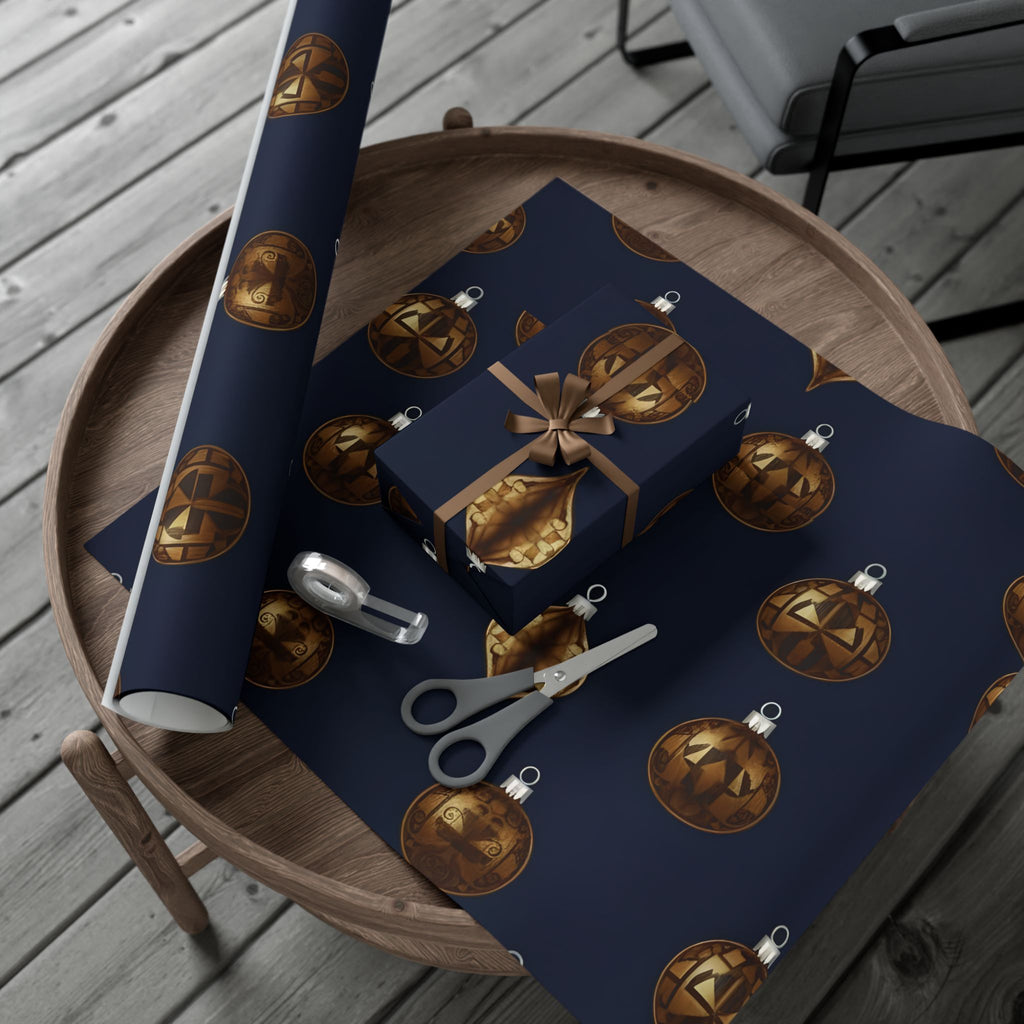 Bold Bronze Ornaments Luxury Gift Wrap