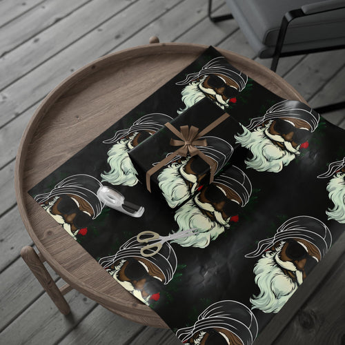 Durag Santa Wrapping Paper – Unique Christmas Gift Wrap with Urban Holiday Style