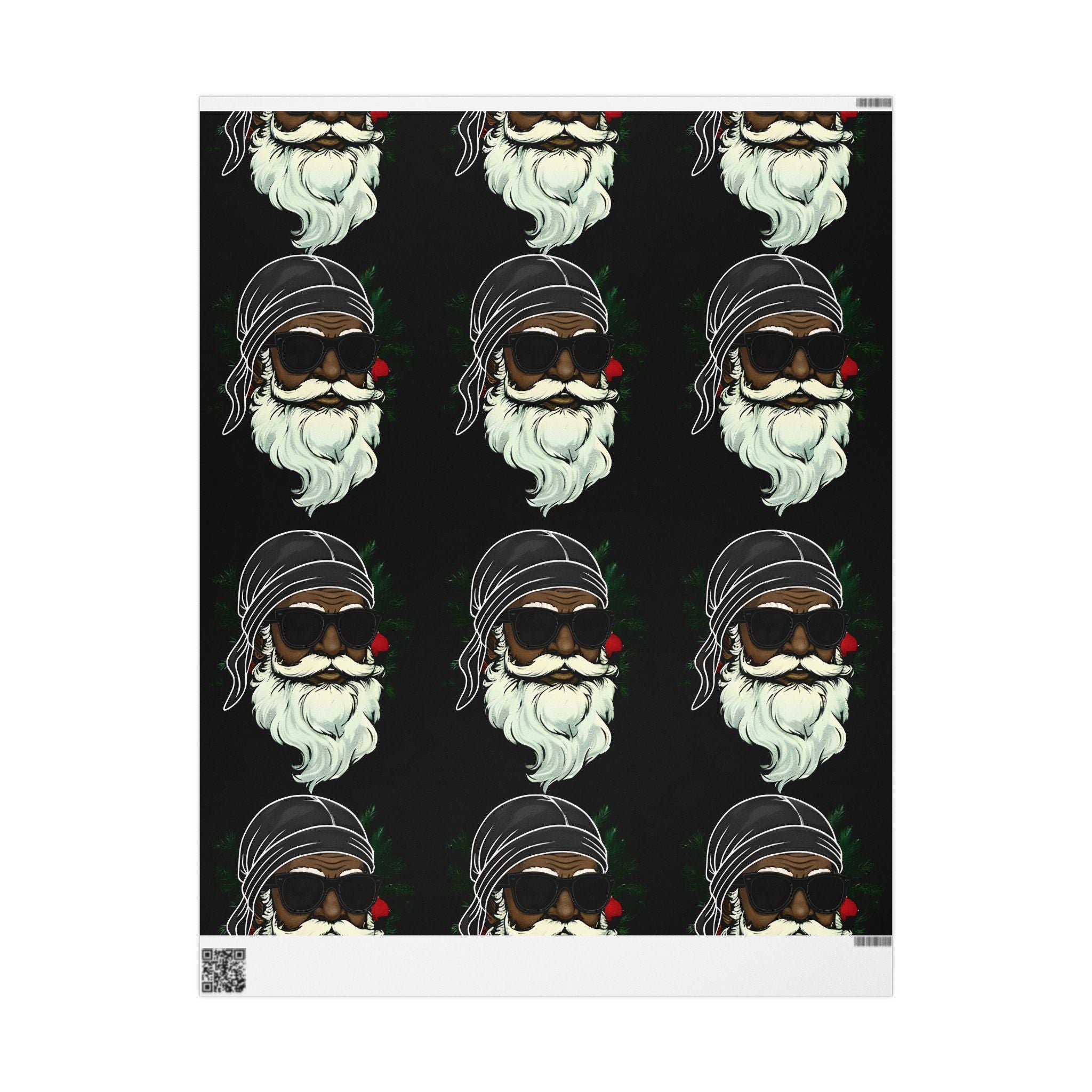 Durag Santa Wrapping Paper – Unique Christmas Gift Wrap with Urban Holiday Style