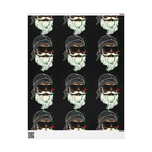 Durag Santa Wrapping Paper – Unique Christmas Gift Wrap with Urban Holiday Style