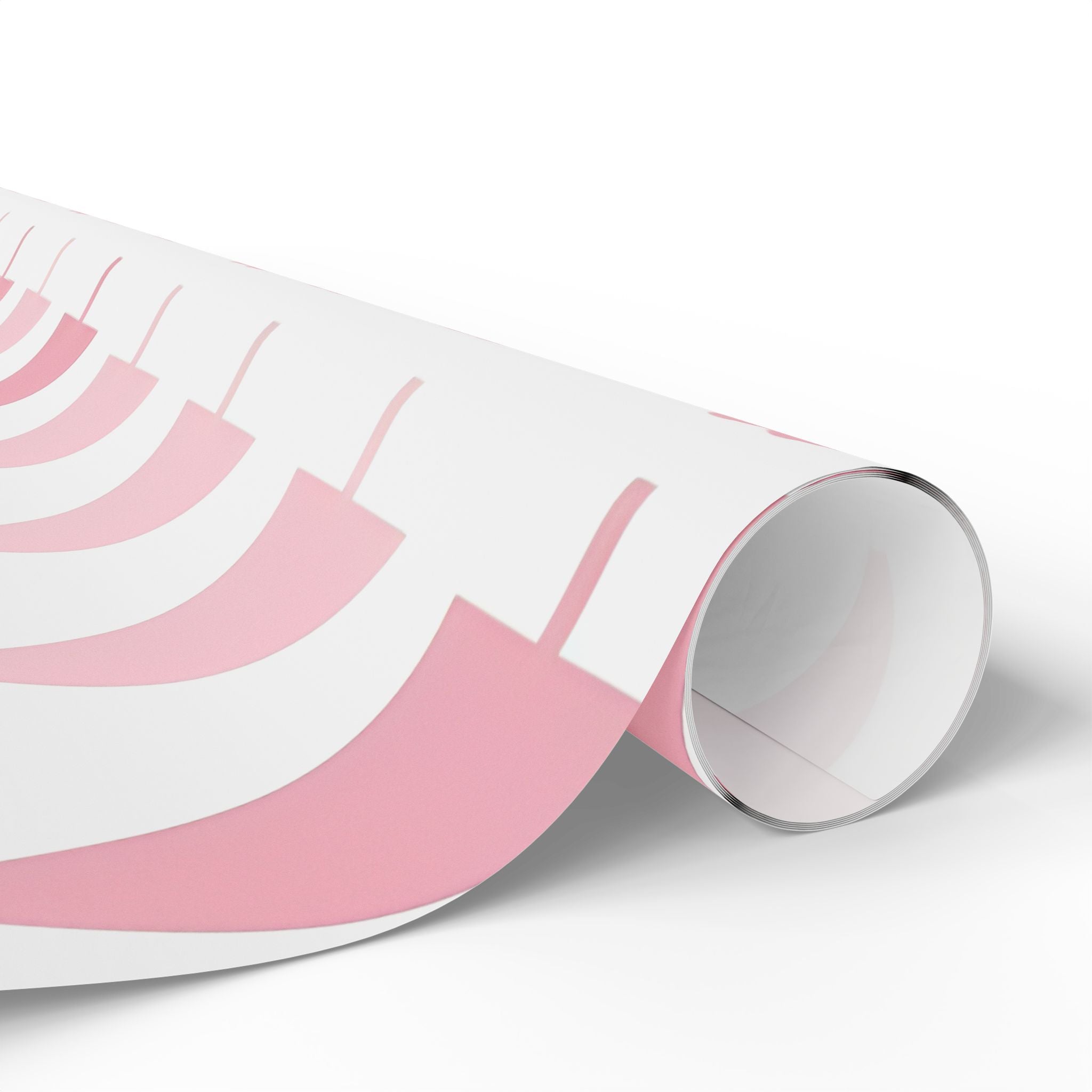 Pink Hearts & Trees Wrapping Paper – Cute Holiday Gift Wrap for a Girly Christmas