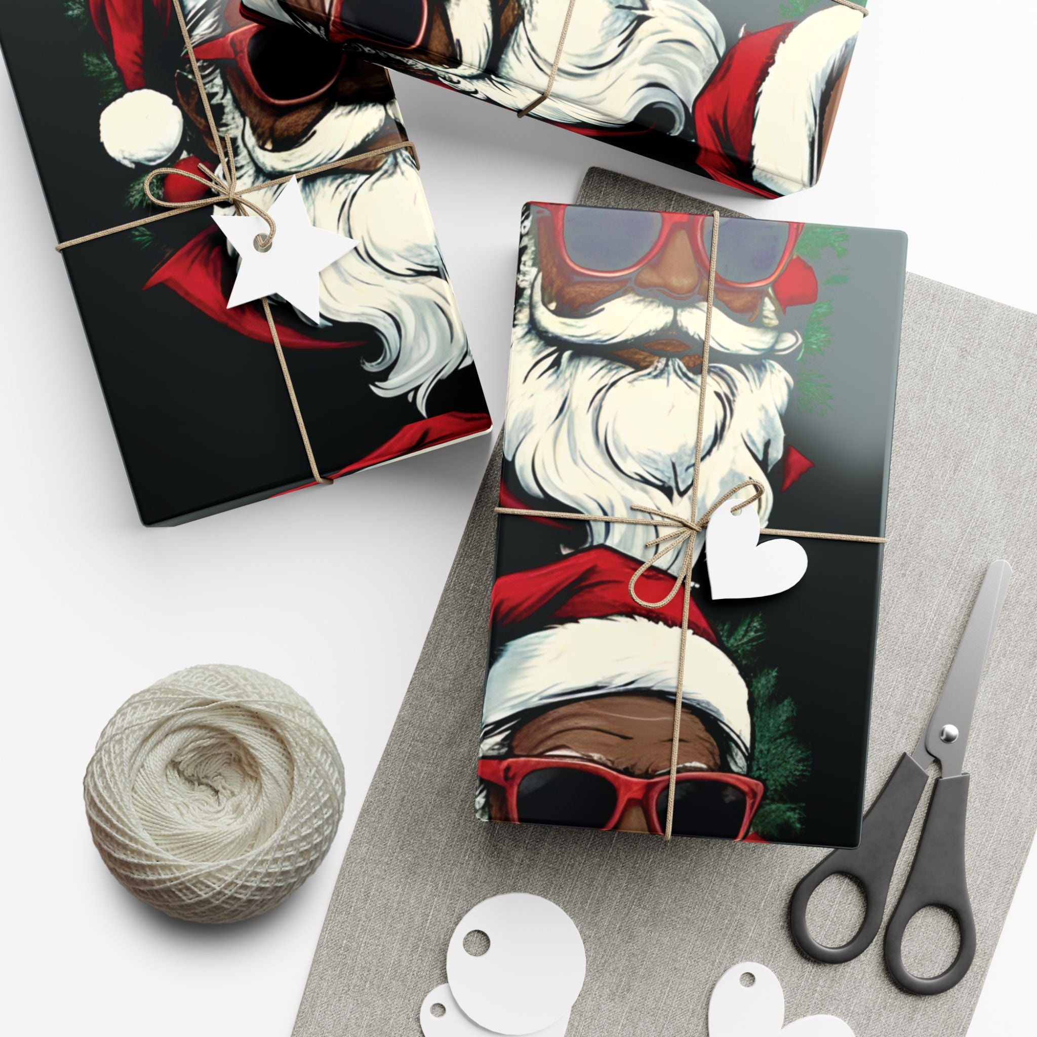 Red Hat Santa Luxury Gift Wrap