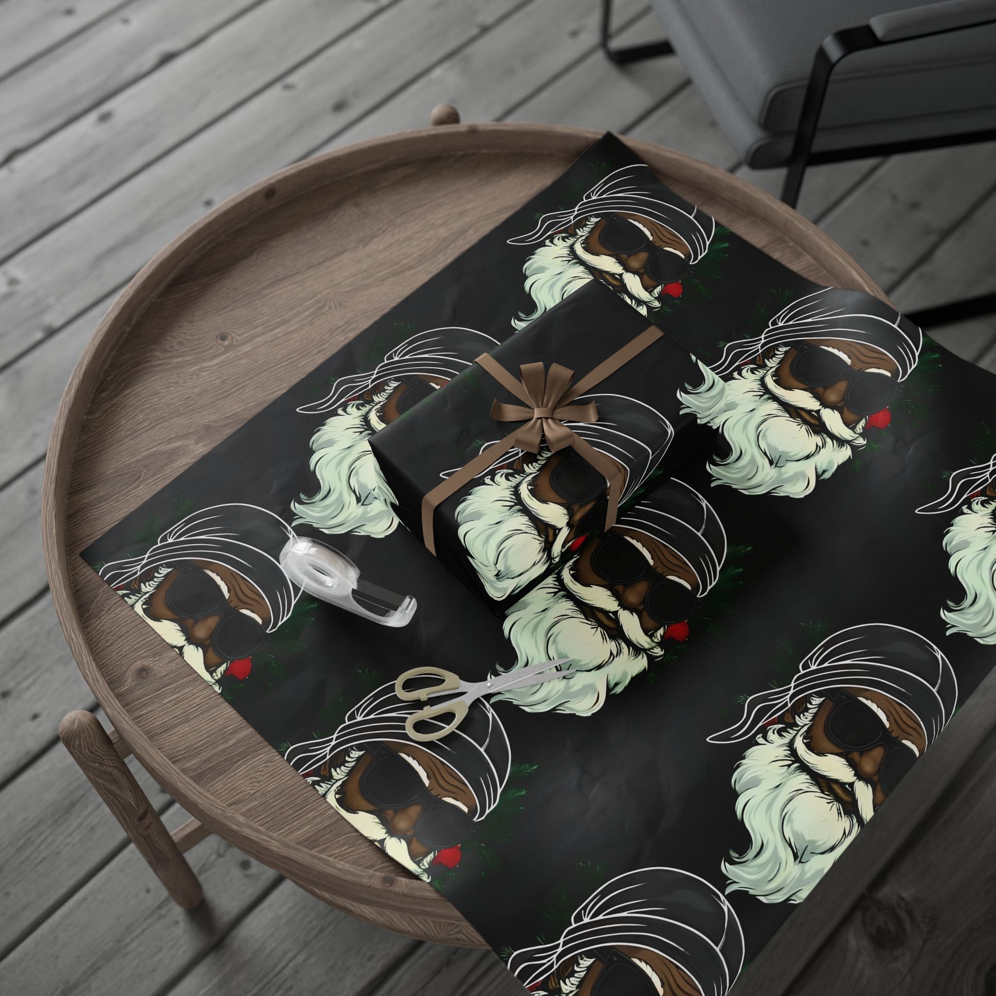 Durag Santa Wrapping Paper – Unique Christmas Gift Wrap with Urban Holiday Style