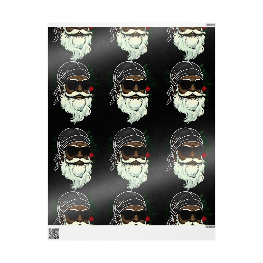 Durag Santa Wrapping Paper – Unique Christmas Gift Wrap with Urban Holiday Style
