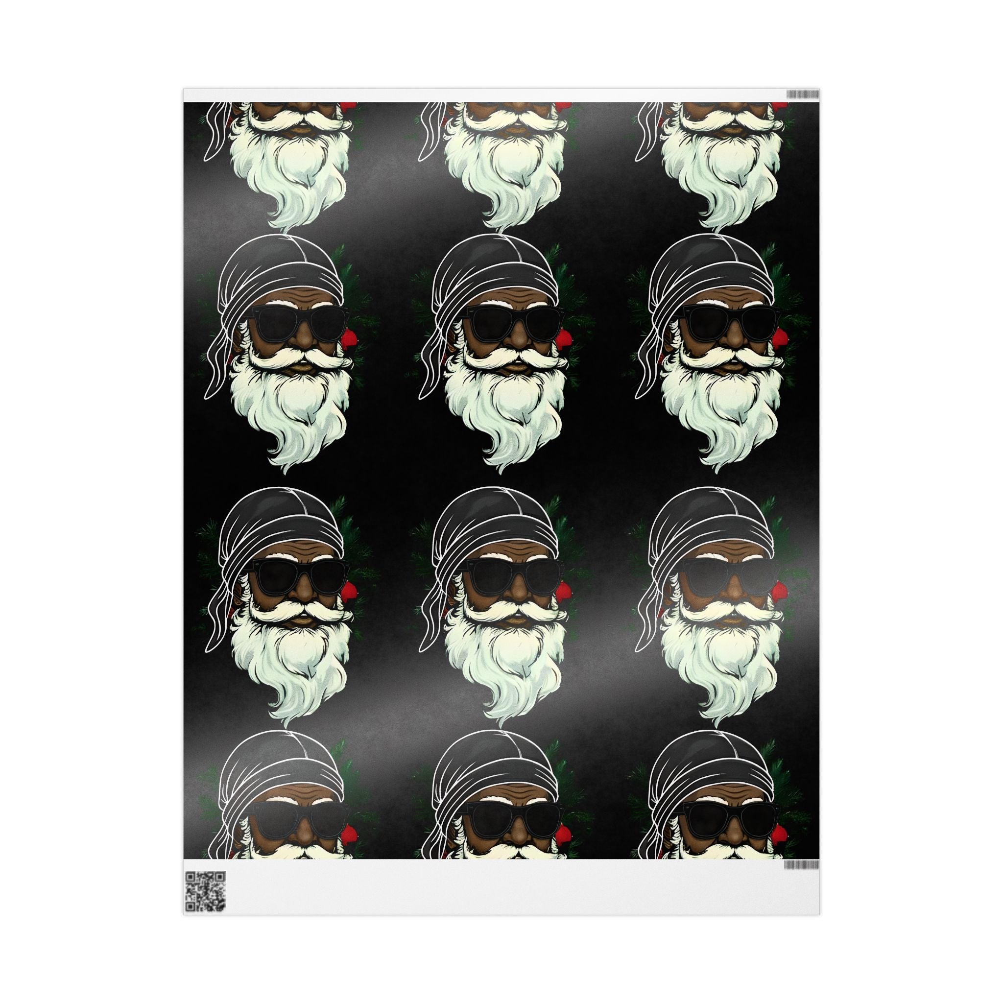 Durag Santa Wrapping Paper – Unique Christmas Gift Wrap with Urban Holiday Style