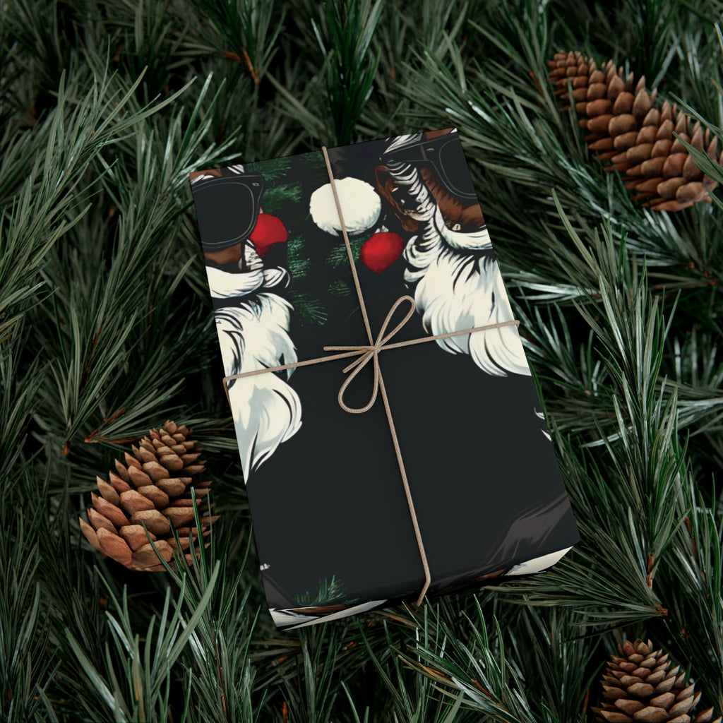 Black Hat Santa Luxury Gift Wrap